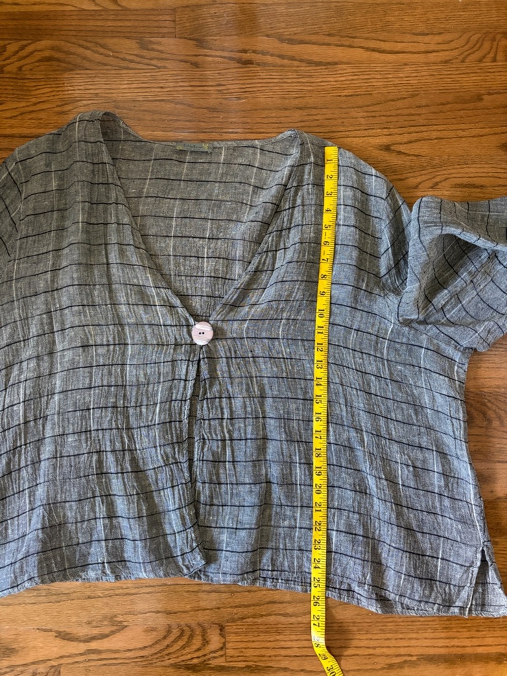Chalet Et Ceci Gray and Black Checked Light Jacket Size 2X - Picture 9 of 9